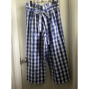 Joie Paper Bag Gingham Pants